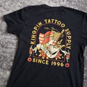 SOLD LOT Kingpin Tattoo Supply Co. Vintage Graphic Tee Shirt Size Small